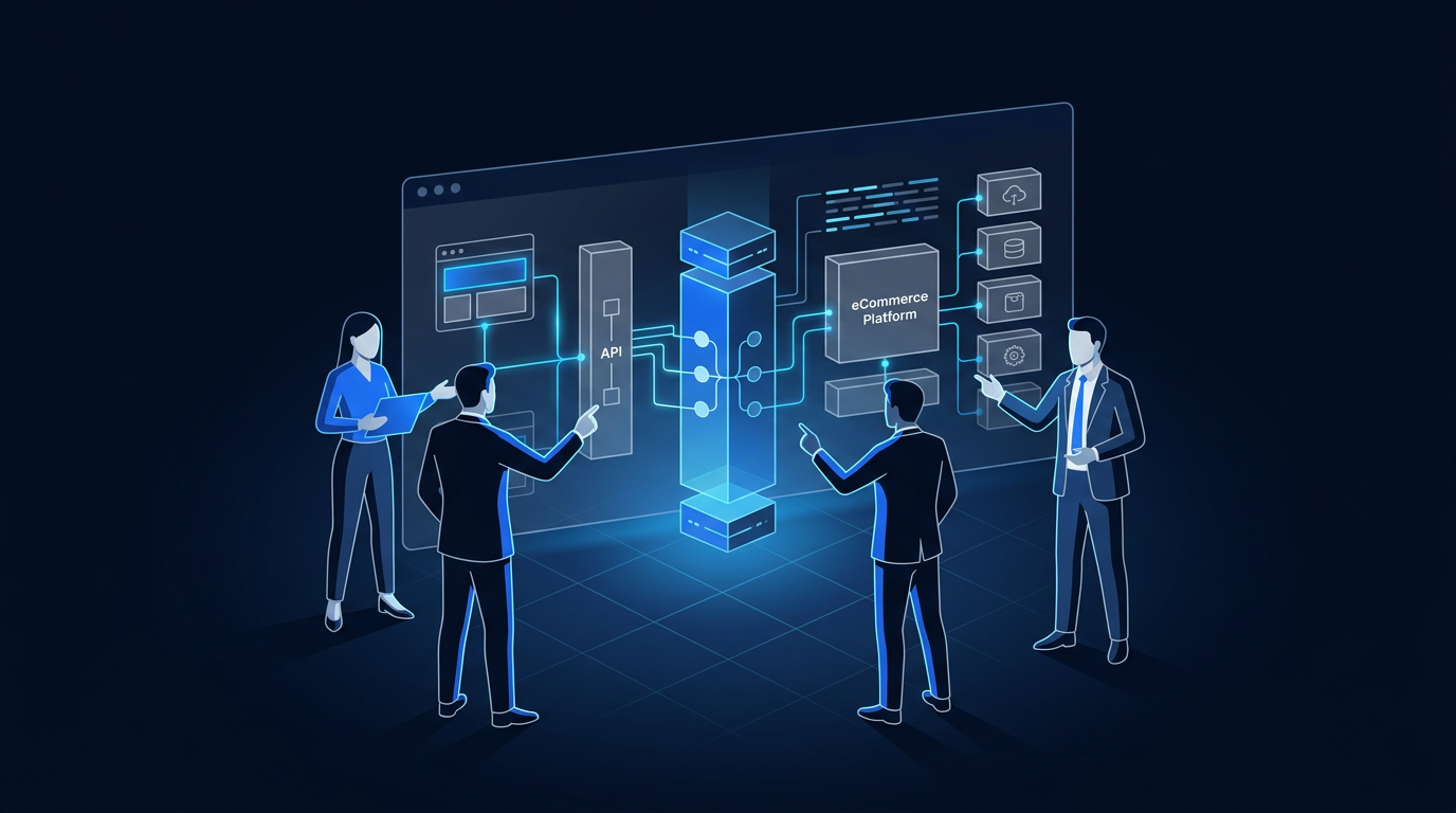 Enterprise team planning headless Shopify architecture on Shopify Plus and API layers