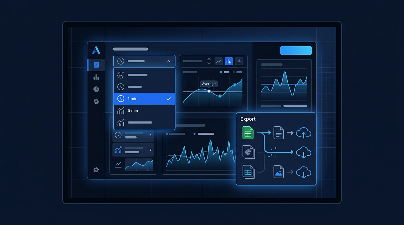 Hot wire anemometer data logging and averaging features with selectable time and export options Hot wire anemometer data logging and averaging features with selectable time and export options