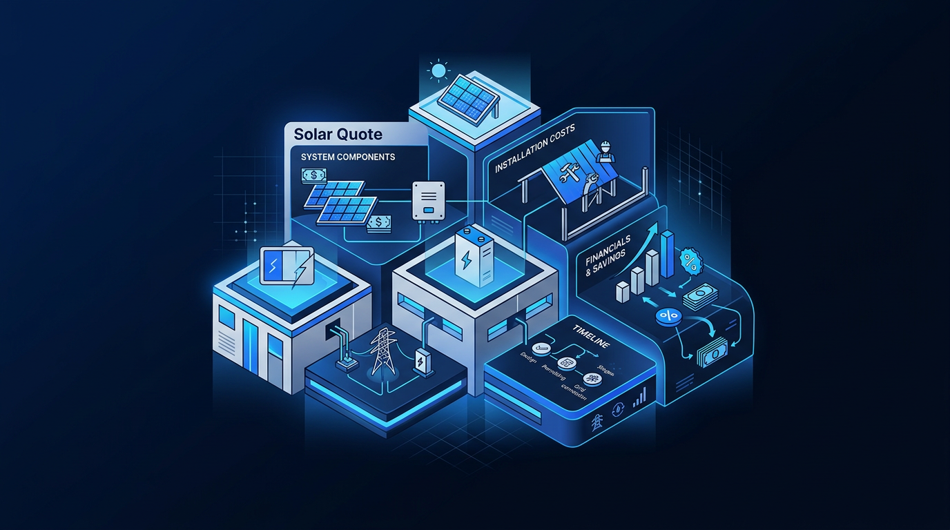 Sample solar proposal highlighting key cost and savings lines from best solar installers near me with free quotes