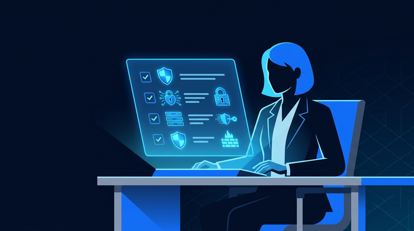 SMB owner reviewing cyber insurance requirements at a glance