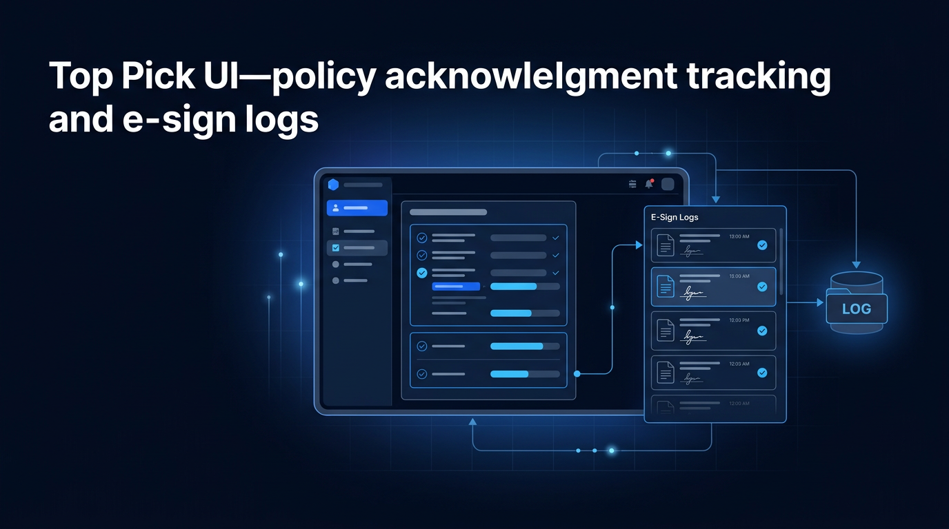 Compliance dashboard displaying employee policy acknowledgment status with e-signature logs for small businesses Compliance dashboard displaying employee policy acknowledgment status with e-signature logs for small businesses