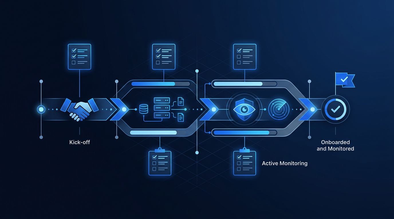 Implementation and onboarding timeline and checklist for the best MDR service with 24/7 monitoring Implementation and onboarding timeline and checklist for the best MDR service with 24/7 monitoring