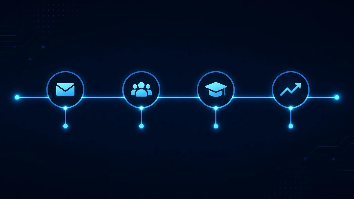 Thirty-day security awareness rollout timeline: baseline phishing simulation, staff announcement, short training modules, then progress reporting.